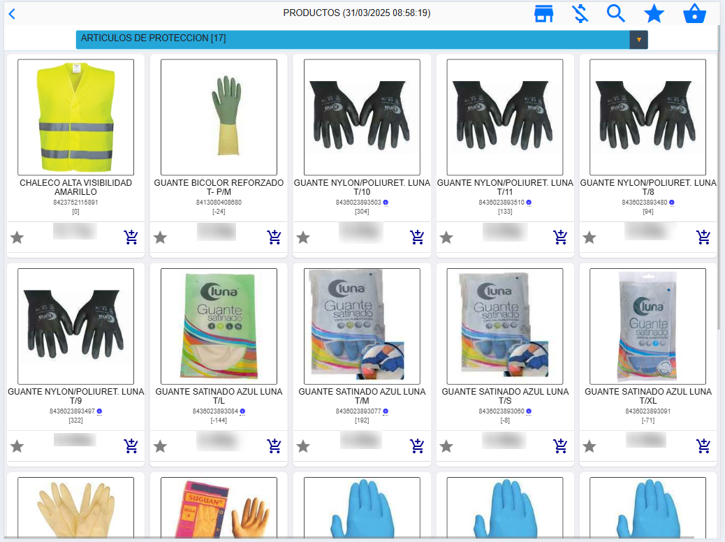 Pedidos comercial